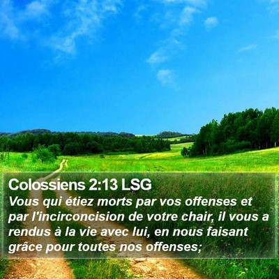 Colossiens 2:13 LSG Bible Verse Image