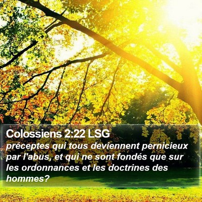 Colossiens 2:22 LSG Bible Verse Image