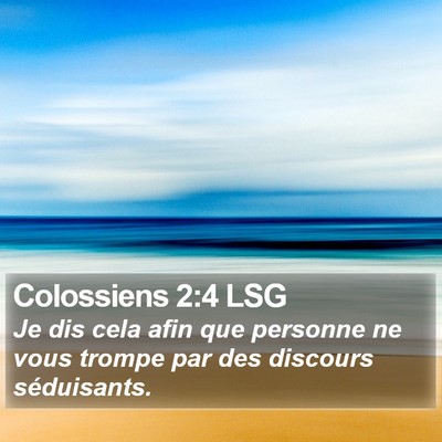 Colossiens 2:4 LSG Bible Verse Image