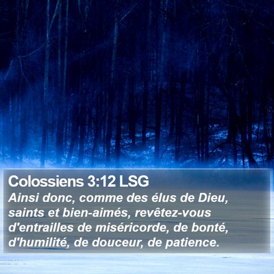 Colossiens 3:12 LSG Bible Verse Image