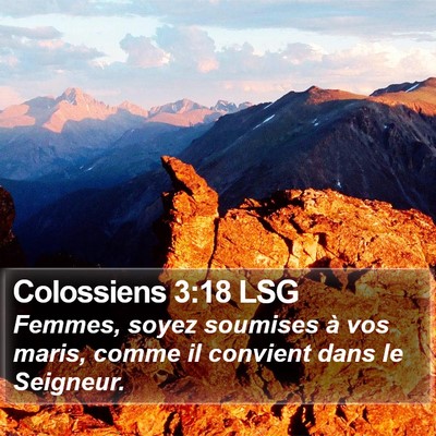Colossiens 3:18 LSG Bible Verse Image