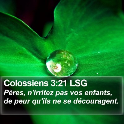 Colossiens 3:21 LSG Bible Verse Image