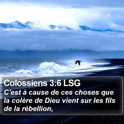 Colossiens 3:6 LSG Bible Verse Image