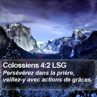 Colossiens 4:2 LSG Bible Verse Image