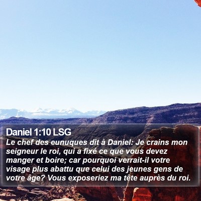 Daniel 1:10 LSG Bible Verse Image