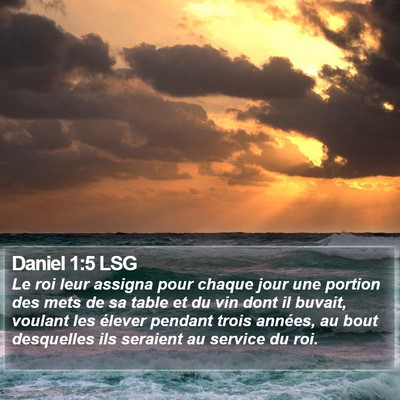 Daniel 1:5 LSG Bible Verse Image