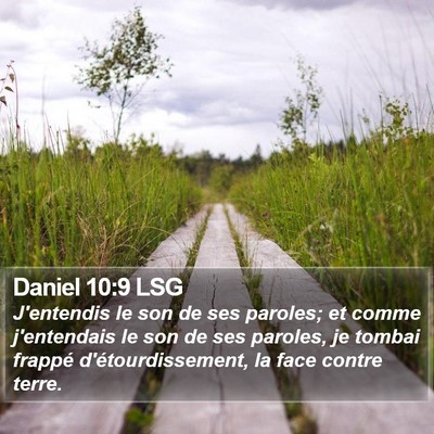 Daniel 10:9 LSG Bible Verse Image