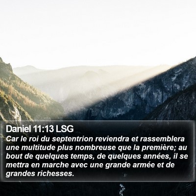 Daniel 11:13 LSG Bible Verse Image