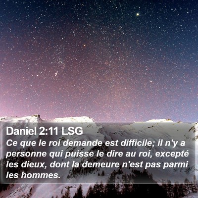 Daniel 2:11 LSG Bible Verse Image