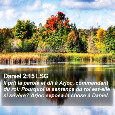 Daniel 2:15 LSG Bible Verse Image