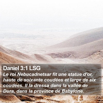 Daniel 3:1 LSG Bible Verse Image