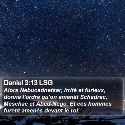 Daniel 3:13 LSG Bible Verse Image