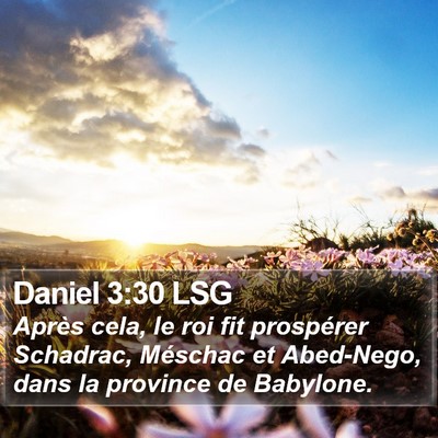 Daniel 3:30 LSG Bible Verse Image