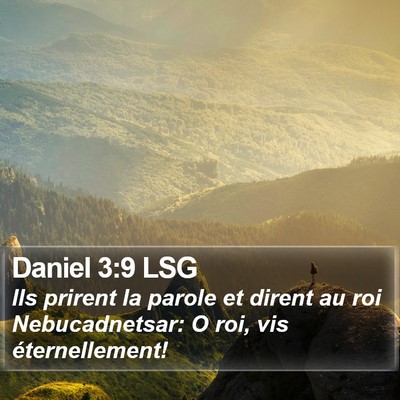 Daniel 3:9 LSG Bible Verse Image