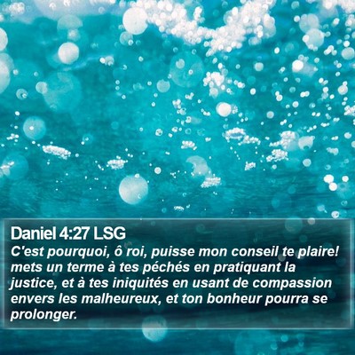 Daniel 4:27 LSG Bible Verse Image