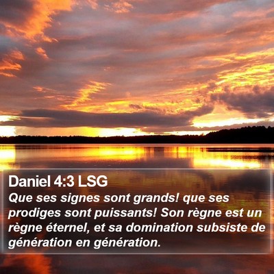 Daniel 4:3 LSG Bible Verse Image