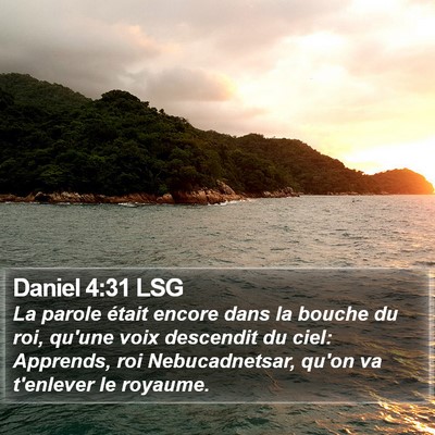 Daniel 4:31 LSG Bible Verse Image