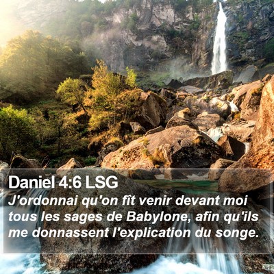 Daniel 4:6 LSG Bible Verse Image