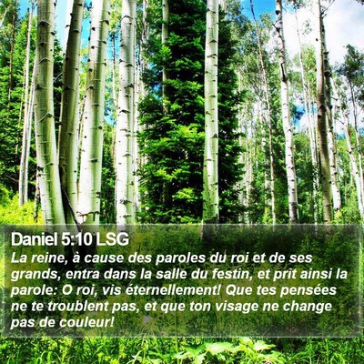 Daniel 5:10 LSG Bible Verse Image