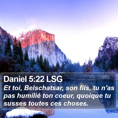 Daniel 5:22 LSG Bible Verse Image
