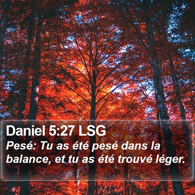 Daniel 5:27 LSG Bible Verse Image