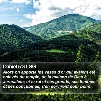 Daniel 5:3 LSG Bible Verse Image