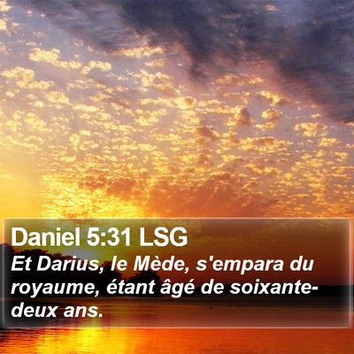 Daniel 5:31 LSG Bible Verse Image