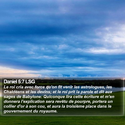 Daniel 5:7 LSG Bible Verse Image