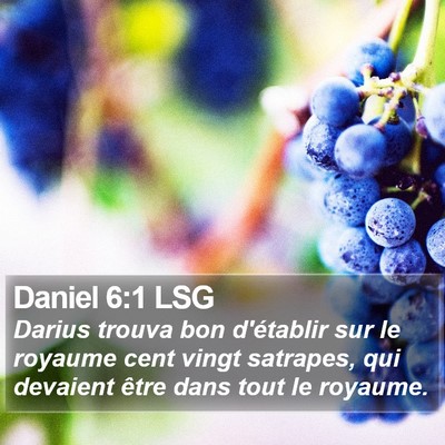 Daniel 6:1 LSG Bible Verse Image