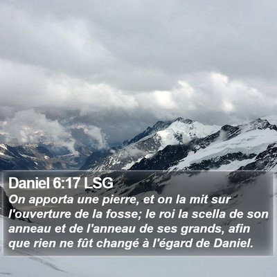 Daniel 6:17 LSG Bible Verse Image