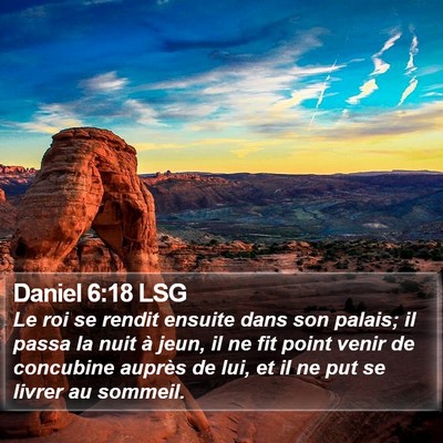 Daniel 6:18 LSG Bible Verse Image