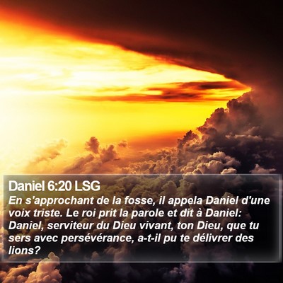 Daniel 6:20 LSG Bible Verse Image