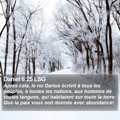 Daniel 6:25 LSG Bible Verse Image