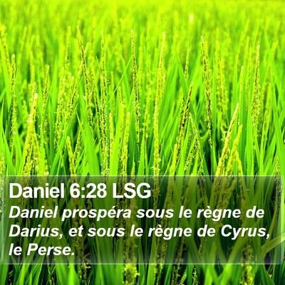 Daniel 6:28 LSG Bible Verse Image