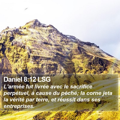 Daniel 8:12 LSG Bible Verse Image