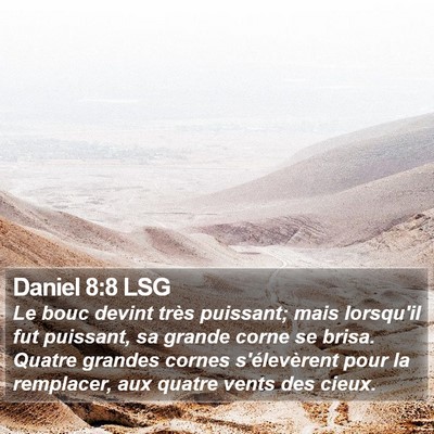 Daniel 8:8 LSG Bible Verse Image