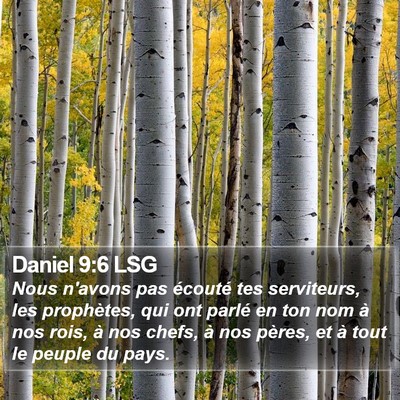 Daniel 9:6 LSG Bible Verse Image