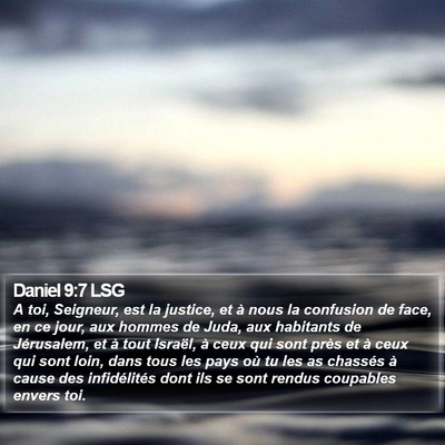 Daniel 9:7 LSG Bible Verse Image