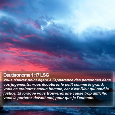 Deutéronome 1:17 LSG Bible Verse Image