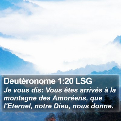 Deutéronome 1:20 LSG Bible Verse Image