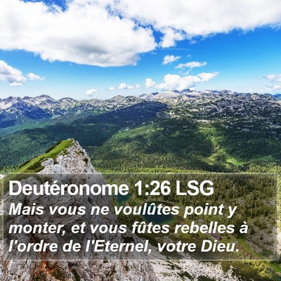 Deutéronome 1:26 LSG Bible Verse Image