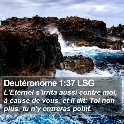 Deutéronome 1:37 LSG Bible Verse Image