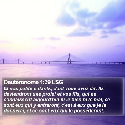 Deutéronome 1:39 LSG Bible Verse Image