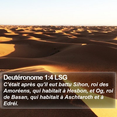 Deutéronome 1:4 LSG Bible Verse Image