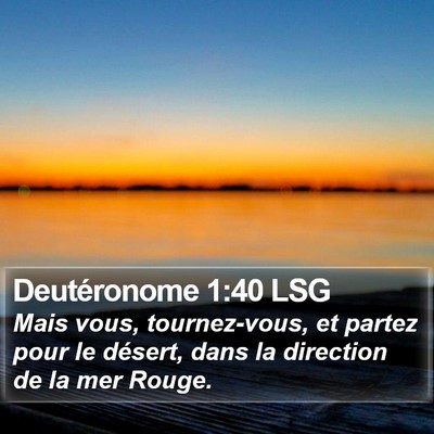 Deutéronome 1:40 LSG Bible Verse Image