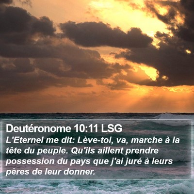 Deutéronome 10:11 LSG Bible Verse Image