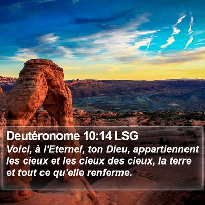 Deutéronome 10:14 LSG Bible Verse Image