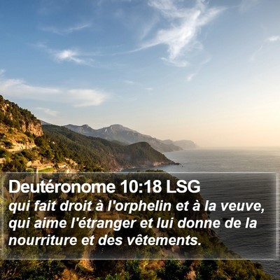 Deutéronome 10:18 LSG Bible Verse Image