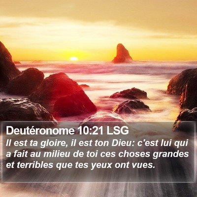 Deutéronome 10:21 LSG Bible Verse Image