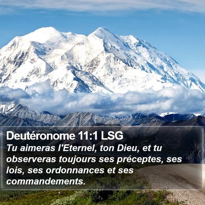 Deutéronome 11:1 LSG Bible Verse Image